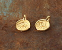 TierraCast 24K Gold (plated) Evil Eye Charm 12x17mm