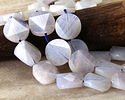 Blue Rose Quartz Faceted Star Coin 15mm