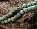 African Turquoise (Matte) Round (Large Hole) 8mm Beads