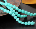 Czech Glass Turquoise Lustered Heart 6mm