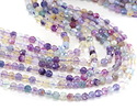 Rainbow Fluorite (B) Faceted Round 4mm