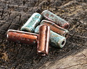 Mykonos Ceramic Iridescent Copper Patina Tube 17x6mm