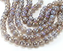 Gray Agate w/ AB Luster Faceted Round 10mm