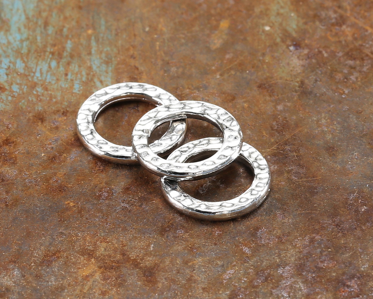 TierraCast White Bronze (plated) Medium Hammertone Ring 13mm