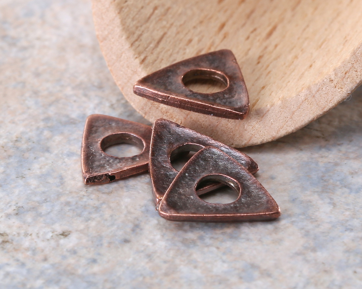Mykonos Antique Copper (plated) Triangle Washer (large hole) 11mm