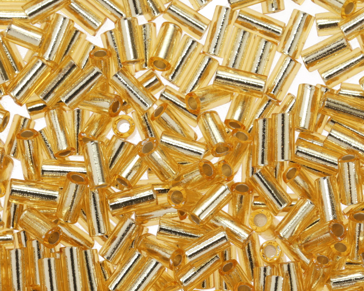Miyuki Silver Lined Gold Bugle Bead 3mm