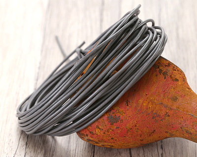Grey Round Greek Leather Cord 1.5mm, 16 feet