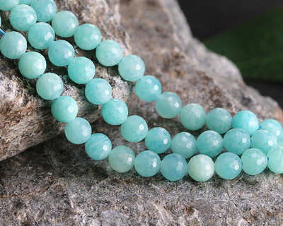 Brazil Amazonite (A - light) Faceted Round 5.5-6mm
