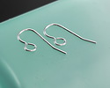 Silver (plated) Earwire w/ Loop 20x8mm
