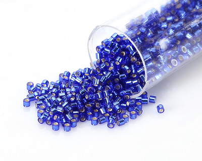 Miyuki Delica Silver Lined Cobalt (DBS0047) 15/0 Seed Bead