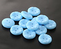 Czech Glass Alice Blue 2-Hole Button 14mm
