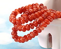 Terra Cotta Agate Rondelle 5x8mm