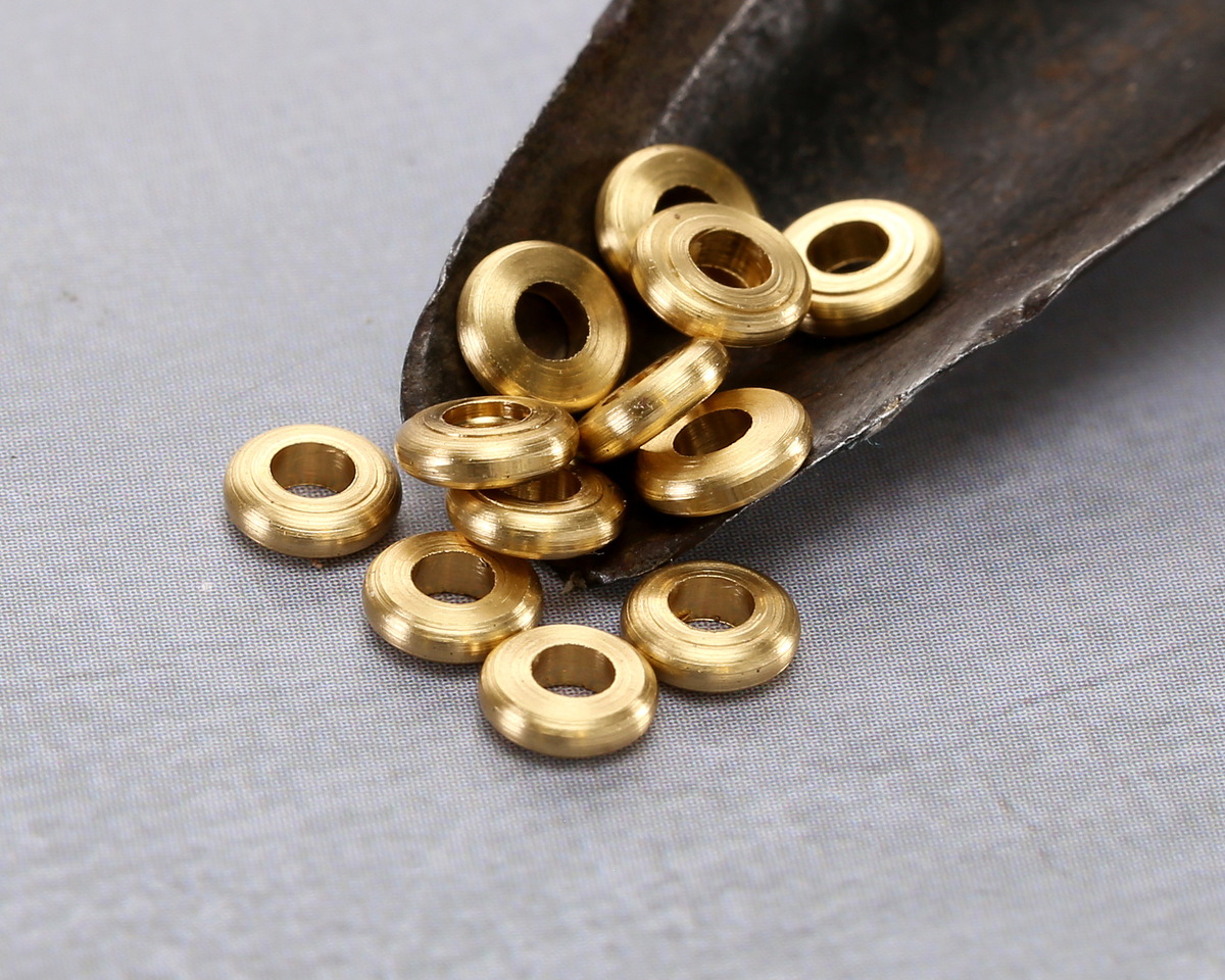 Mykonos Solid Brass Spacer Rondelle 4mm