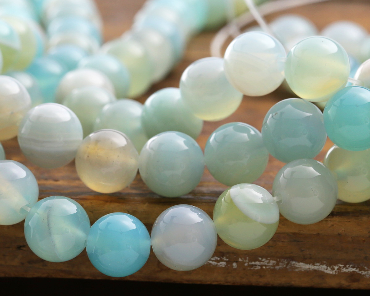 Sea Green Agate Round 12mm