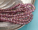 Czech Glass Bronzed Amethyst Lantern 4mm