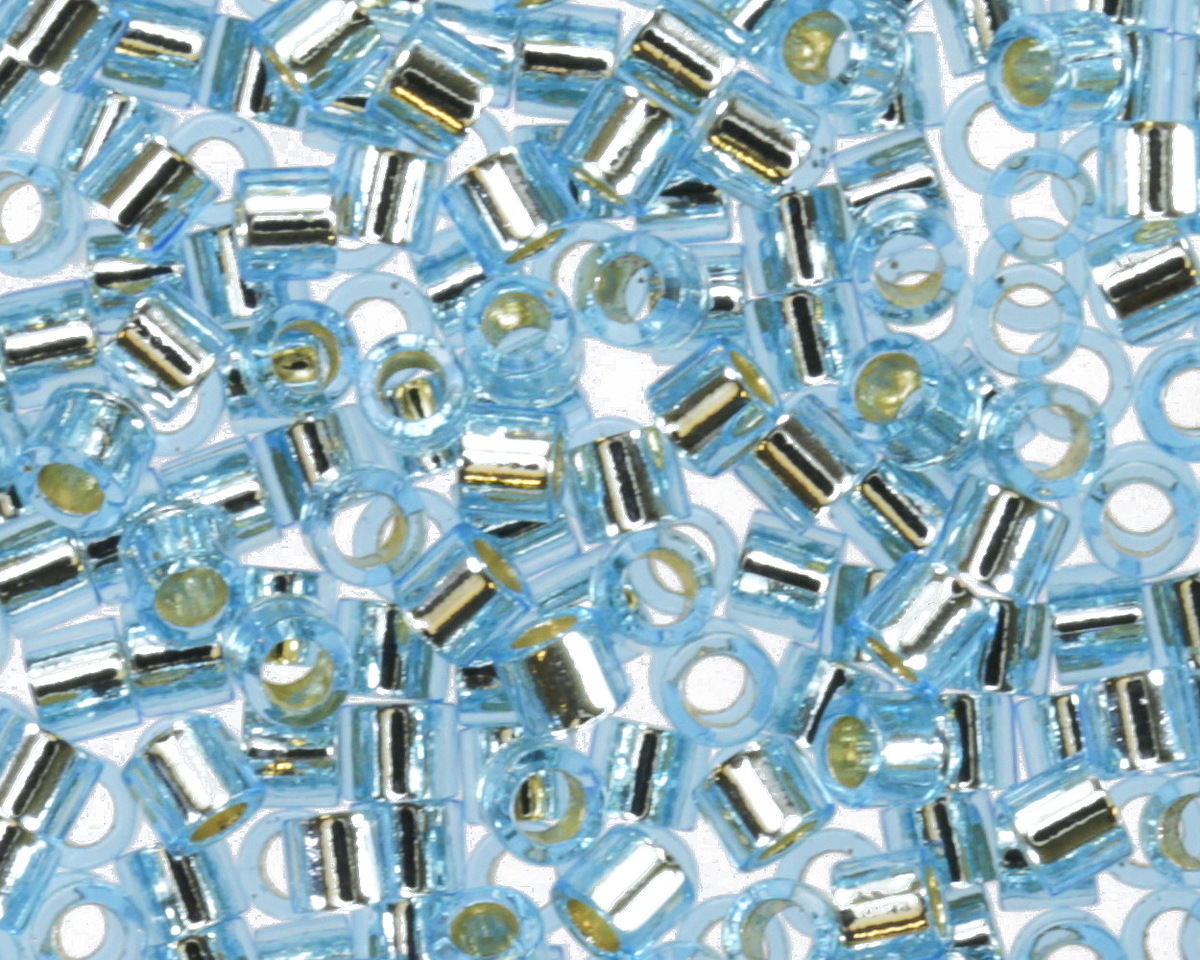 Miyuki Delica Silver Lined Aqua (DBS0044) 15/0 Seed Bead