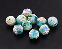 Czech Glass Aquamarine Waters AB w/ Silver Lantern 8mm