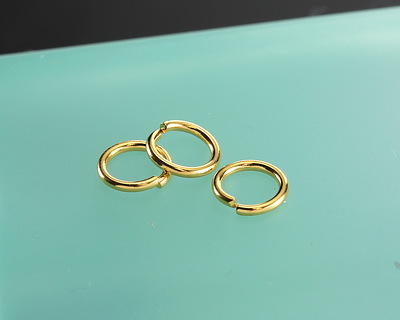 Gold (plated) Stainless Steel Jump Ring 7mm, 18 gauge