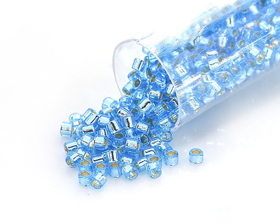 Miyuki Delica Silver Lined Aqua (DMB0044) 10/0 Seed Bead
