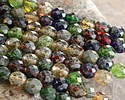 Czech Glass Berry Harvest Multi Color Mix Picasso Fire Polished Round 10mm