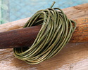 Natural Leaf Green Round Leather Cord 1.5mm, 16 feet