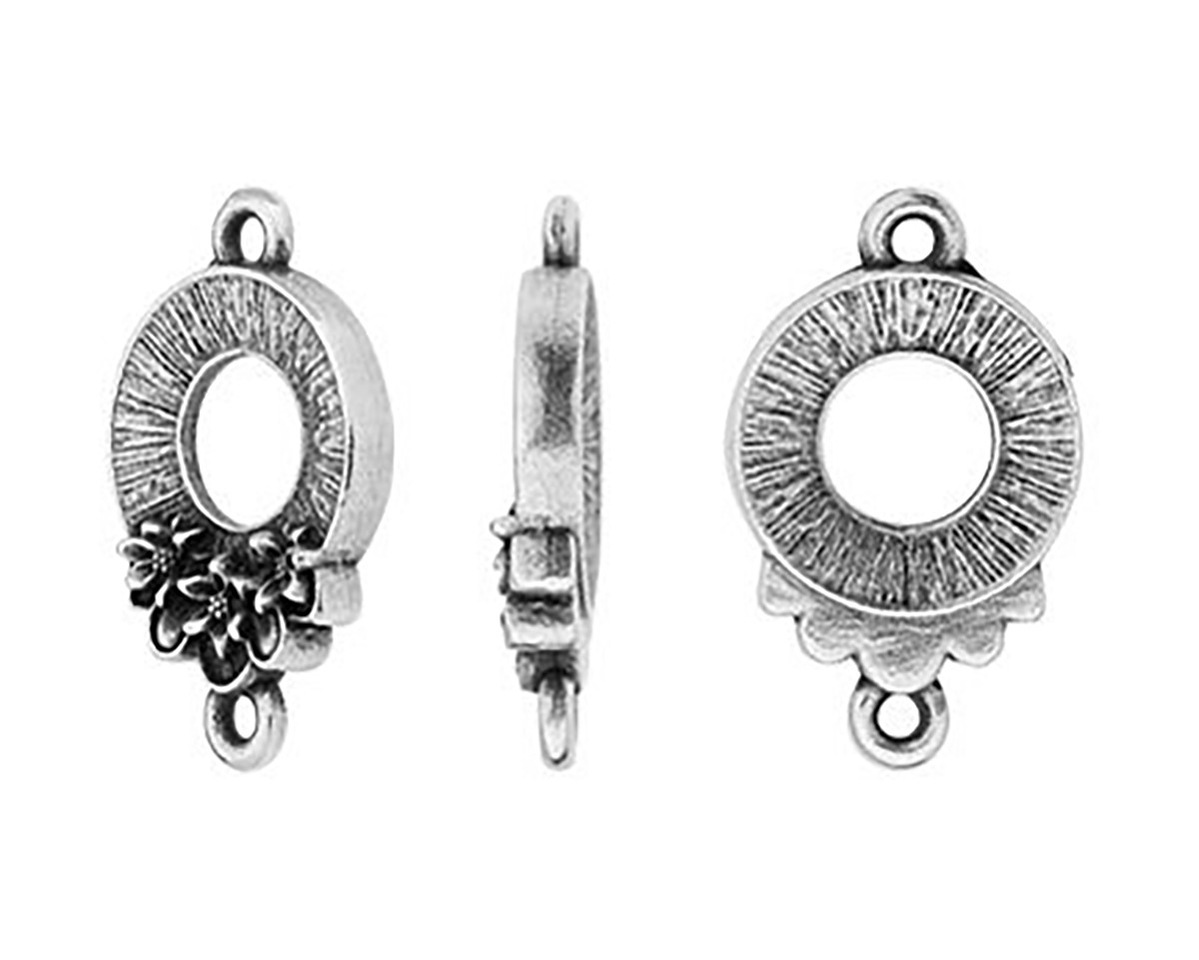 TierraCast Antique Brass (plated) Blossom Link 13x20mm