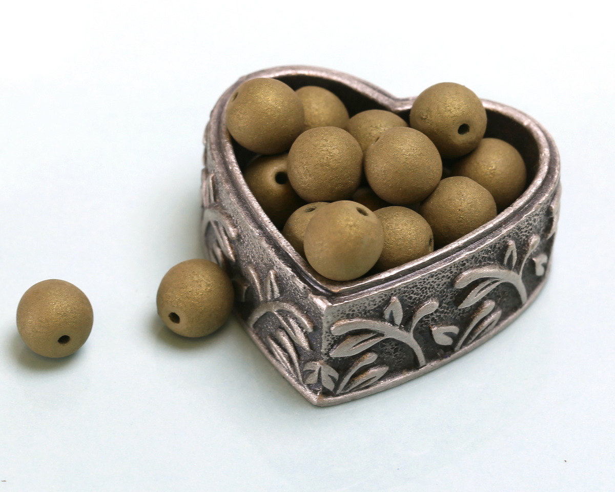 Czech Glass ColorTrends: Dark Sage Round 6mm