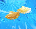 Gold Lip Shell Fan Chandelier Focal Link 20x15mm