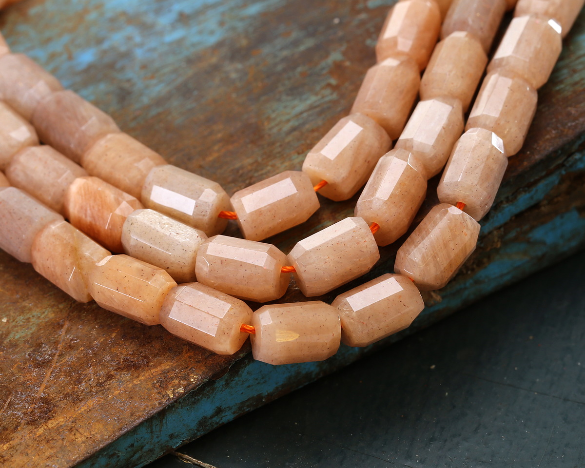 Sunstone Microfaceted Tube 7x10mm