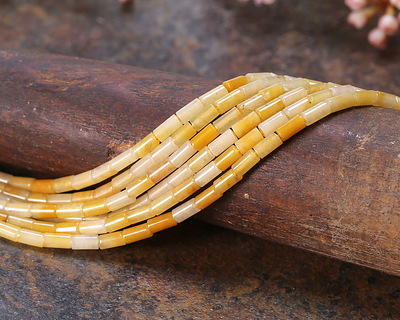 Yellow Jade Tube 4x2mm