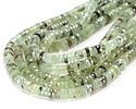 Prehnite Microfaceted Heishi 2x6mm