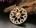 Nina Designs Bronze Gothic Window w/ Skull Focal 25x31mm