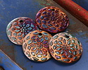 Xaz Raku Flash Flower Medallion Focal 44-46mm