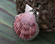 Colorful Pectin Scallop Medium Pendant w/ Silver Finish 37-48x41-50mm