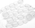 Crystal Beach-Style Glass Flat Freeform 15x13-15mm