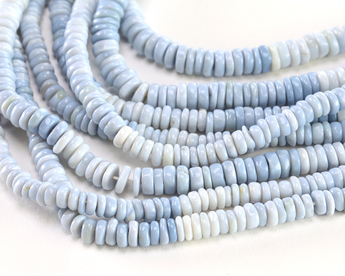 Owyhee Blue Opal (enhanced) Ombre Heishi 5-6mm