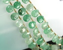 Green Strawberry Quartz (A) Microfaceted Teardrop 8x10mm