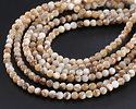 Natural Mussel Shell Mother of Pearl Round 4mm