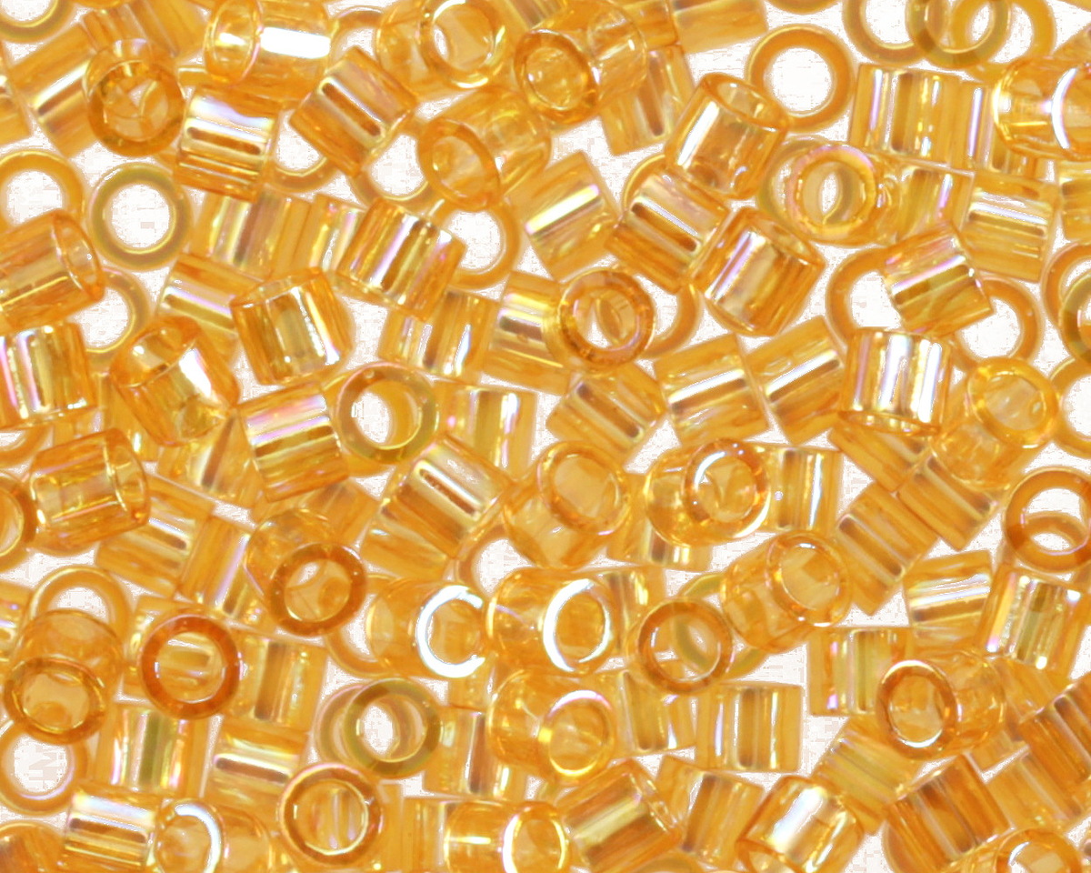 Miyuki Delica Transparent Light Topaz AB (DBS0100) 15/0 Seed Bead