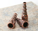 Mykonos Antique Copper (plated) Tapered Roped End Cap 14x39mm