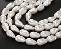 Pearly White Baroque Style Shell Pearl 18x11mm