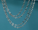 Antique Silver (plated) Half Flat Delicate Cable Chain, 50m Spool