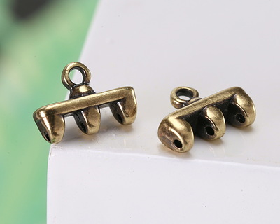 Cymbal Rozos III Antique Brass (plated) Ending for SuperDuo 12x8.5mm