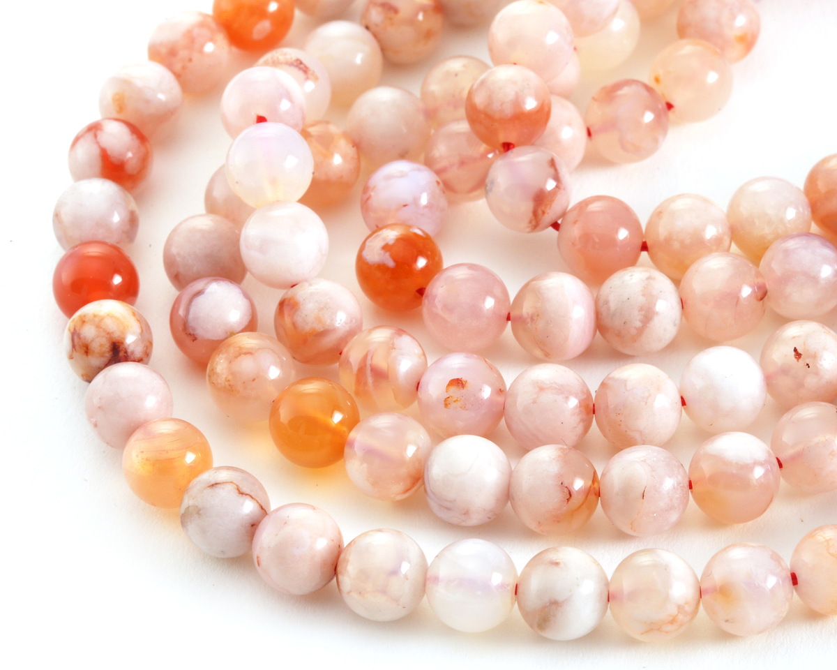 Sakura Agate Round 8mm