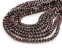 Garnet (dark) Microfaceted Rondelle 4x6mm