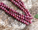 Ruby Faceted Rondelle 3x4mm