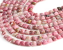 Rhodonite Microfaceted Square 8mm