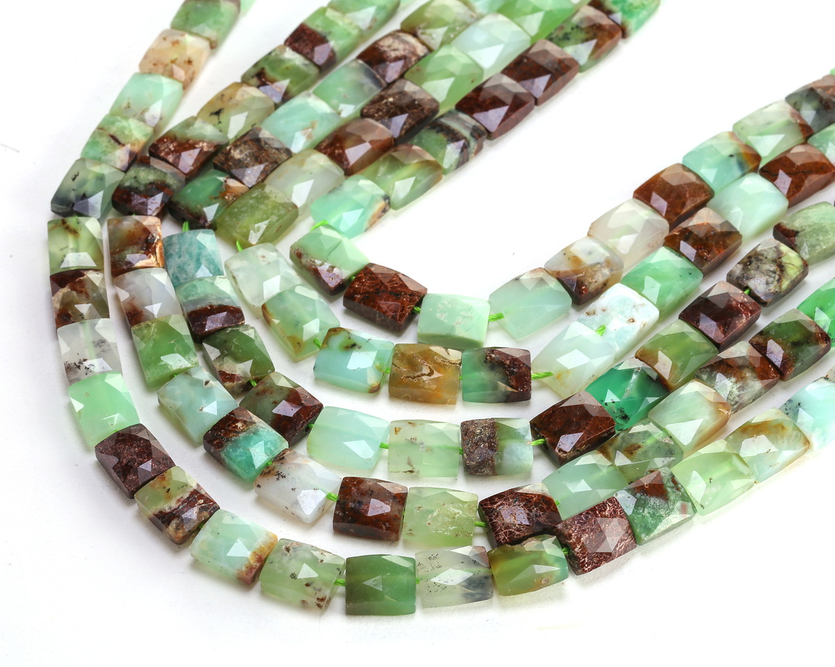 Australian Chrysoprase Microfaceted Rectangle 10x8mm