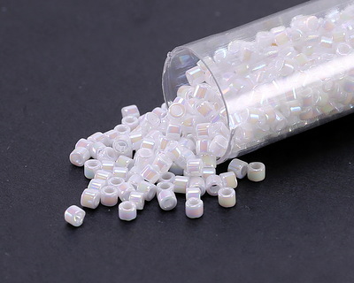 Miyuki Delica White Pearl AB (DBM0202) 10/0 Seed Bead