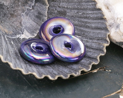 Mykonos Ceramic Iridescent Cobalt Washer 3x13mm